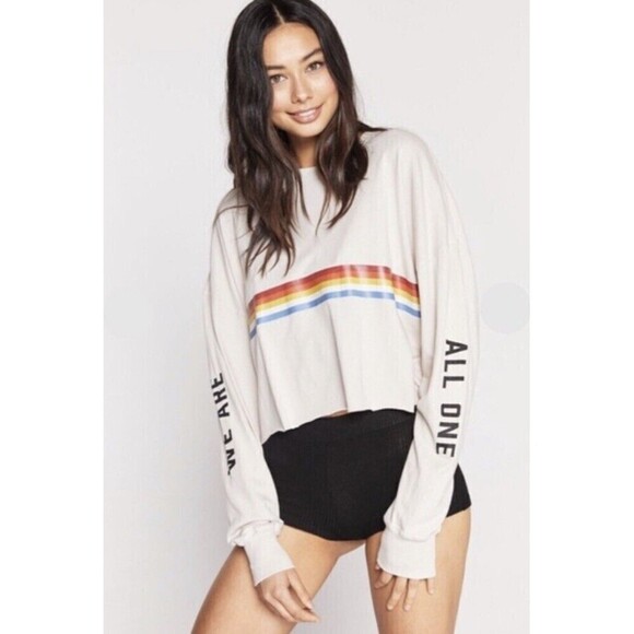 Spiritual Gangster All One Oversized Crop Long Sleeve Size Small - Picture 2 of 10